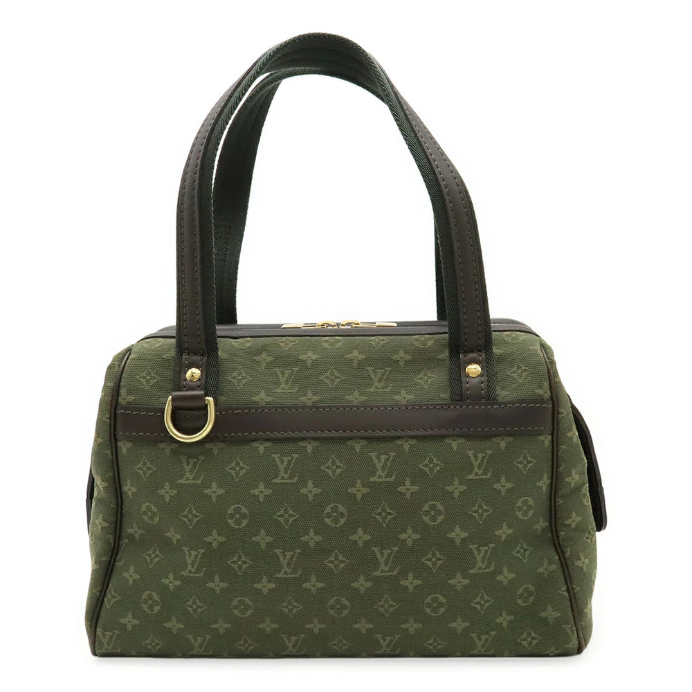 LOUIS VUITTON Monogram Josephine Handbag Canvas Leather Khaki Green